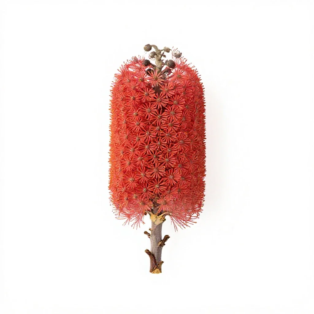 Banksia flower isolated on a white background