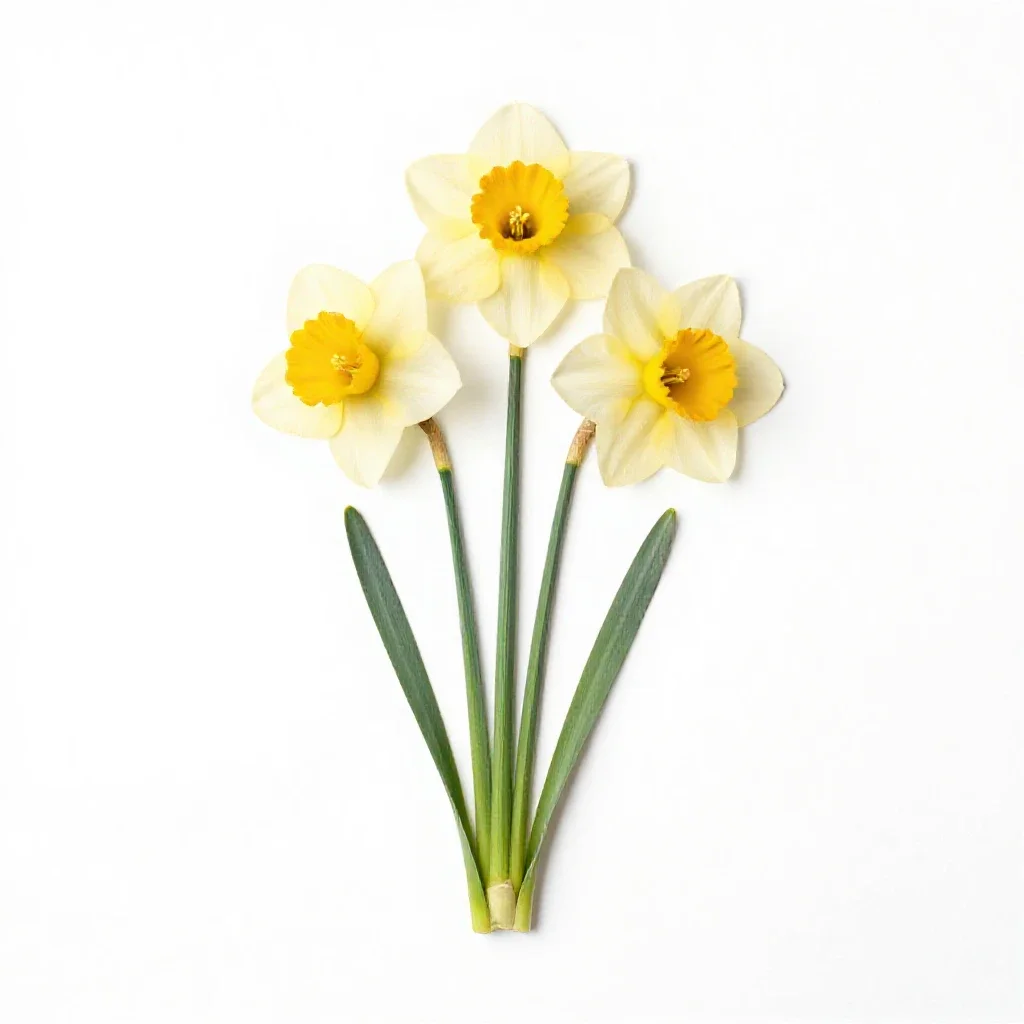 Daffodil isolated on a white background