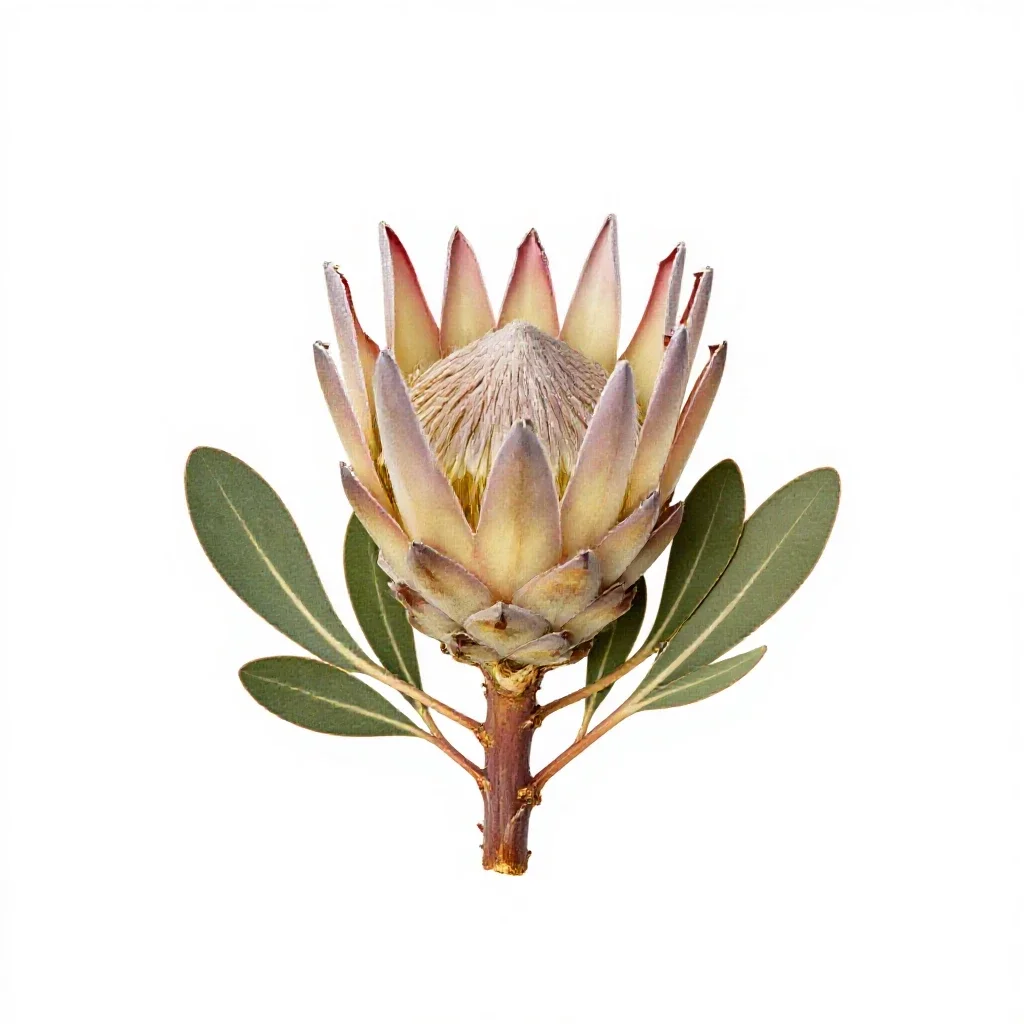 King protea isolated on a white background