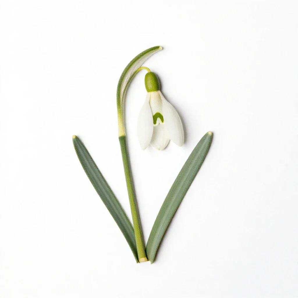 Snowdrop isolated on a white background
