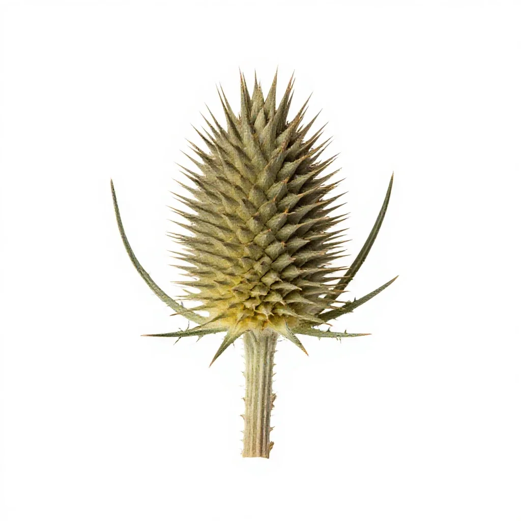 Thistle head isolated on a white background