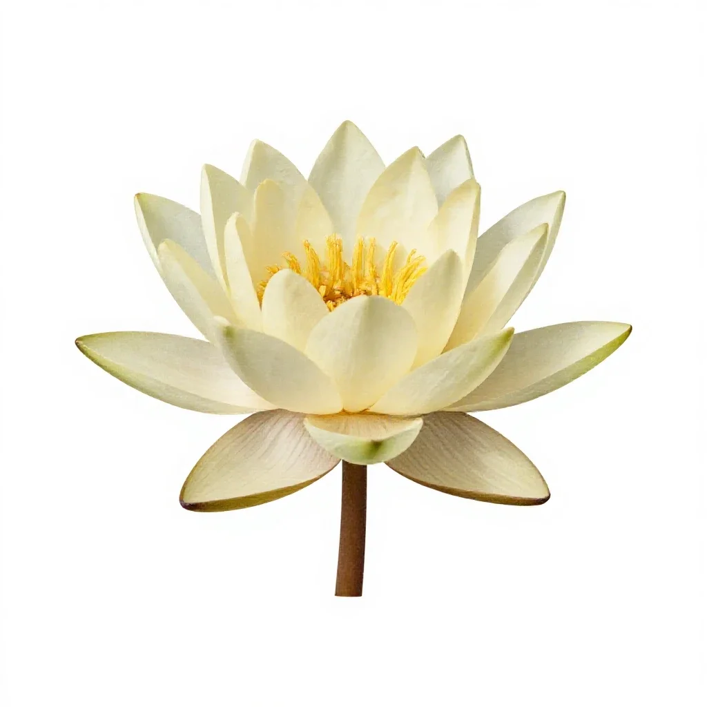 Water lily isolated on a white background