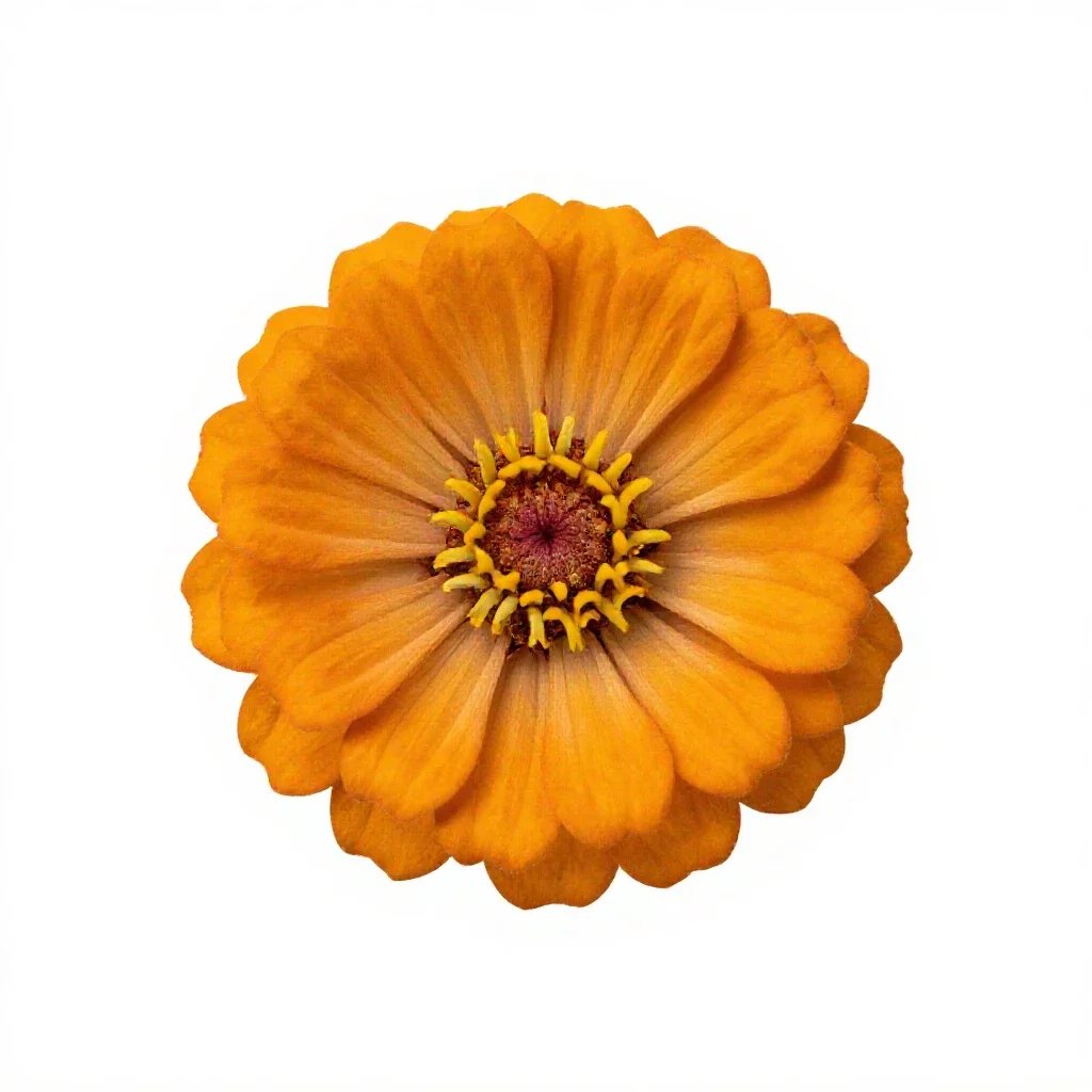 Zinnia isolated on a white background