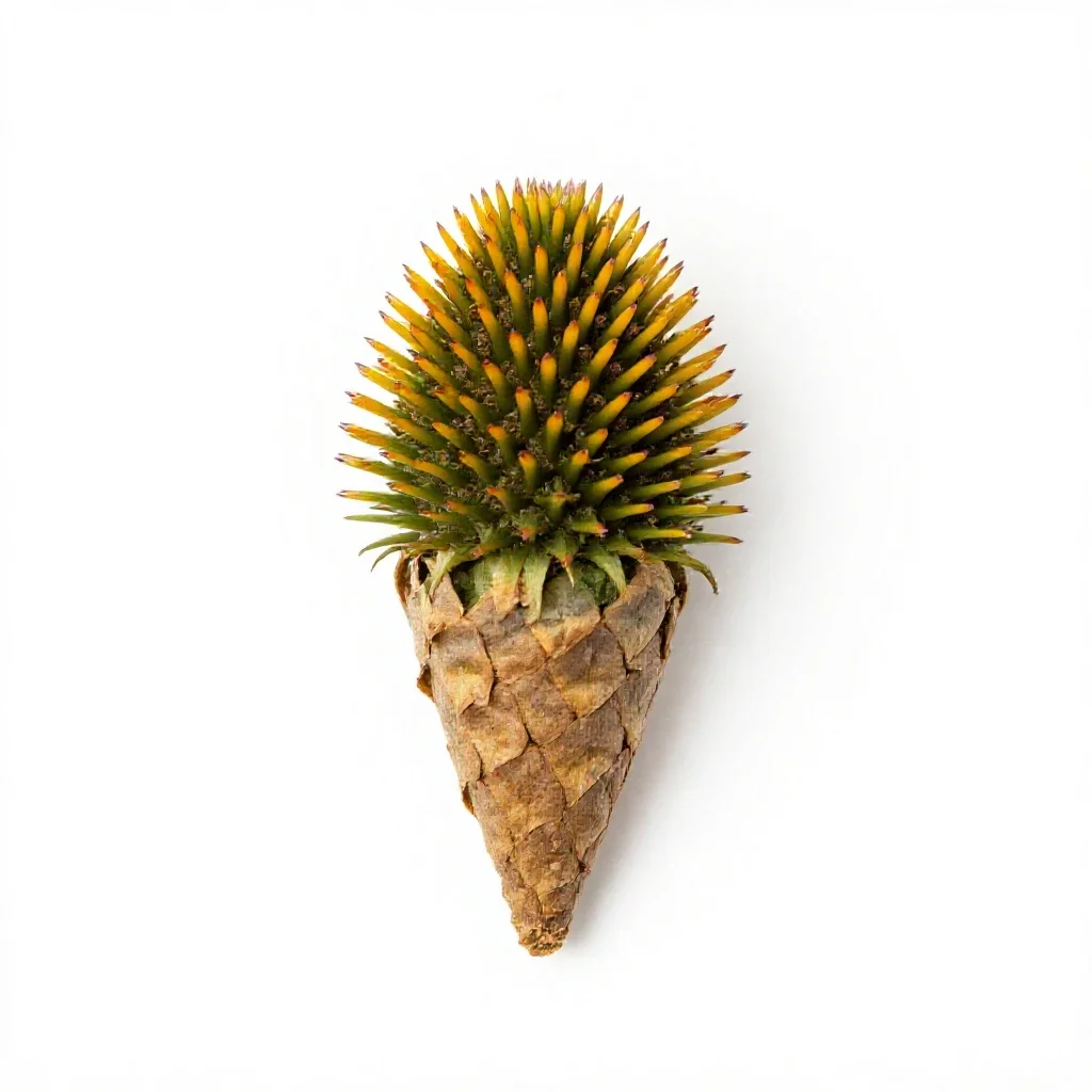 Echinacea cone isolated on a white background