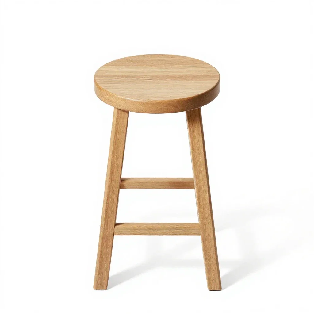 Bar stool with a footrest isolated on a white background