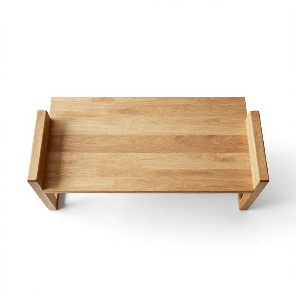 C-shaped sofa table isolated on a white background