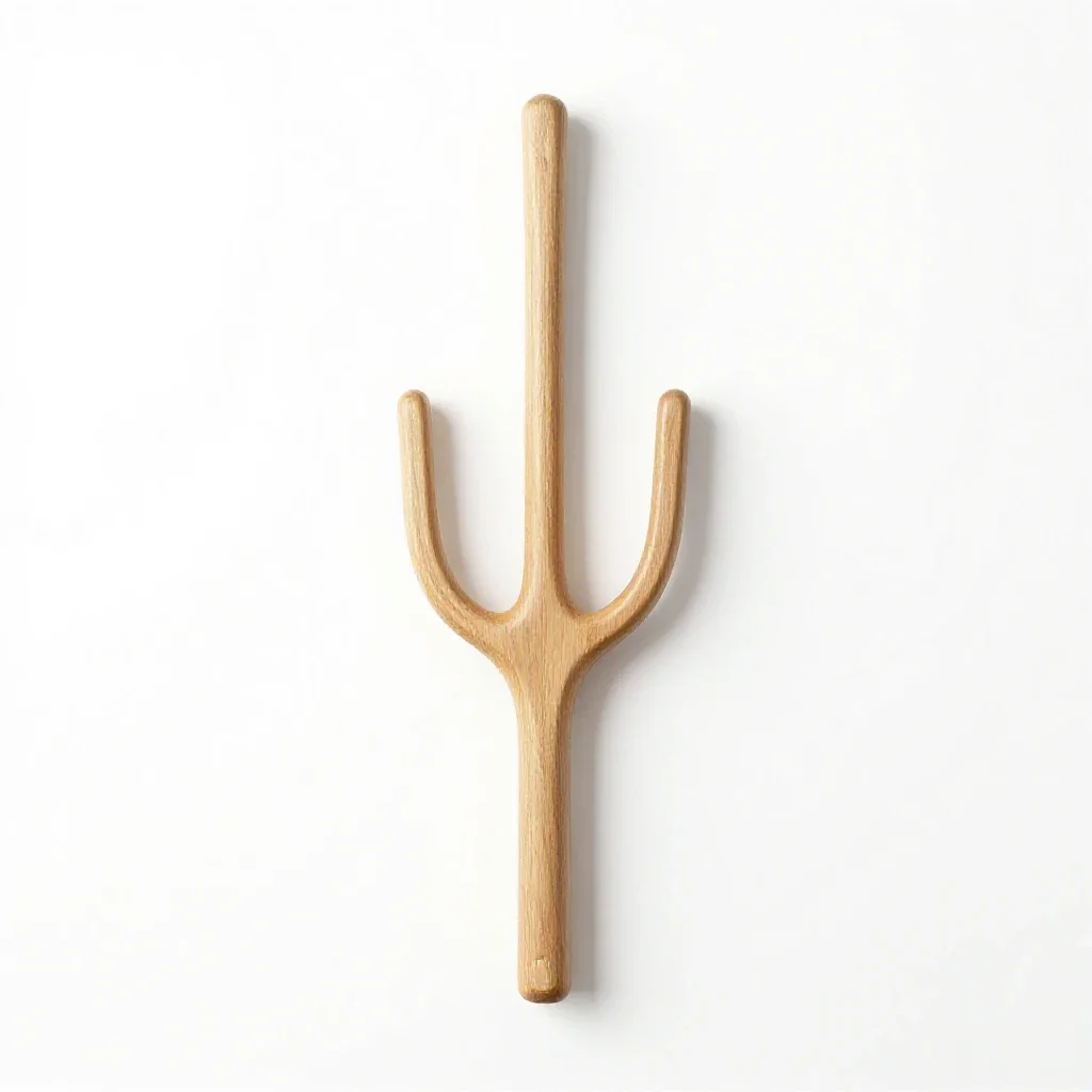 Hall tree with hooks isolated on a white background