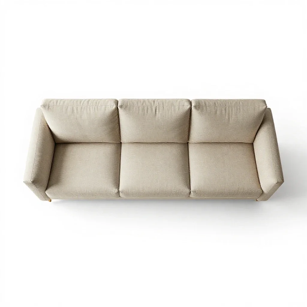 Modular sofa section isolated on a white background