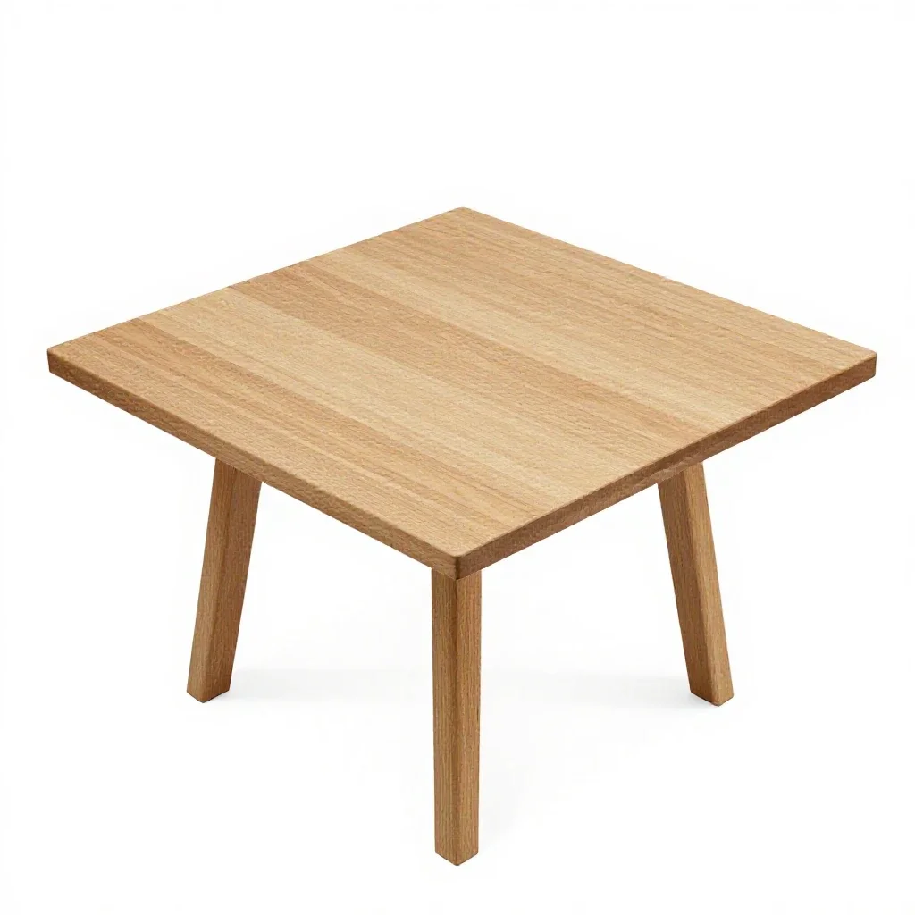 Trestle table isolated on a white background
