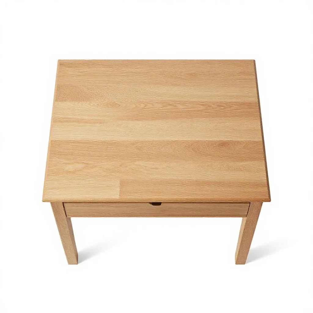 Writing desk with a drawer isolated on a white background