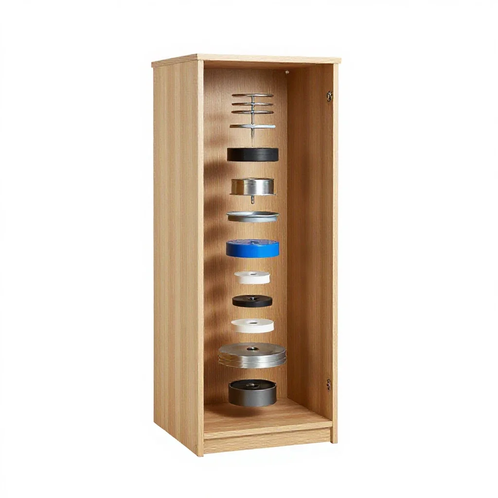 Battery storage cabinet isolated on a white background