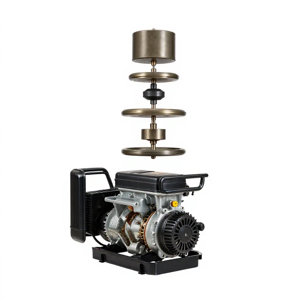 Diesel generator isolated on a white background