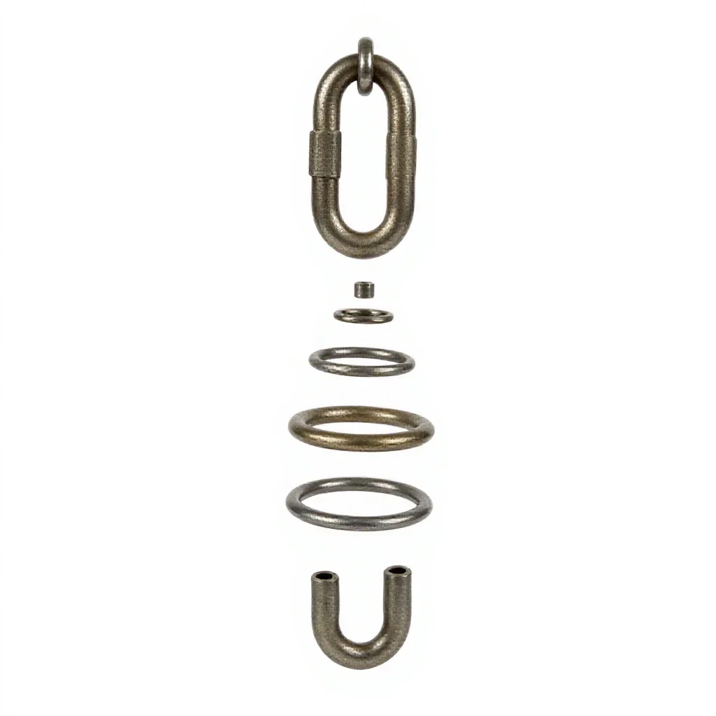 Heavy shackle isolated on a white background