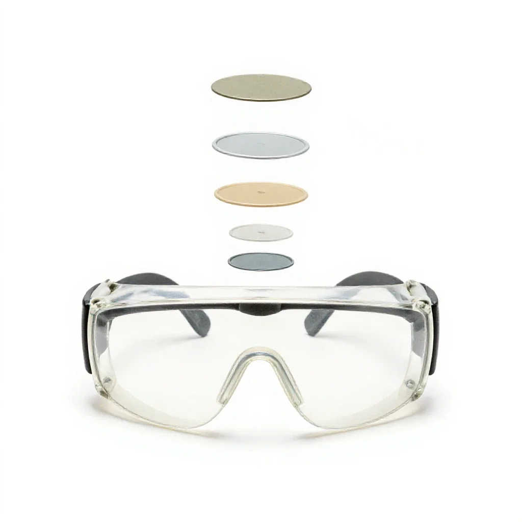 Pair of safety goggles isolated on a white background