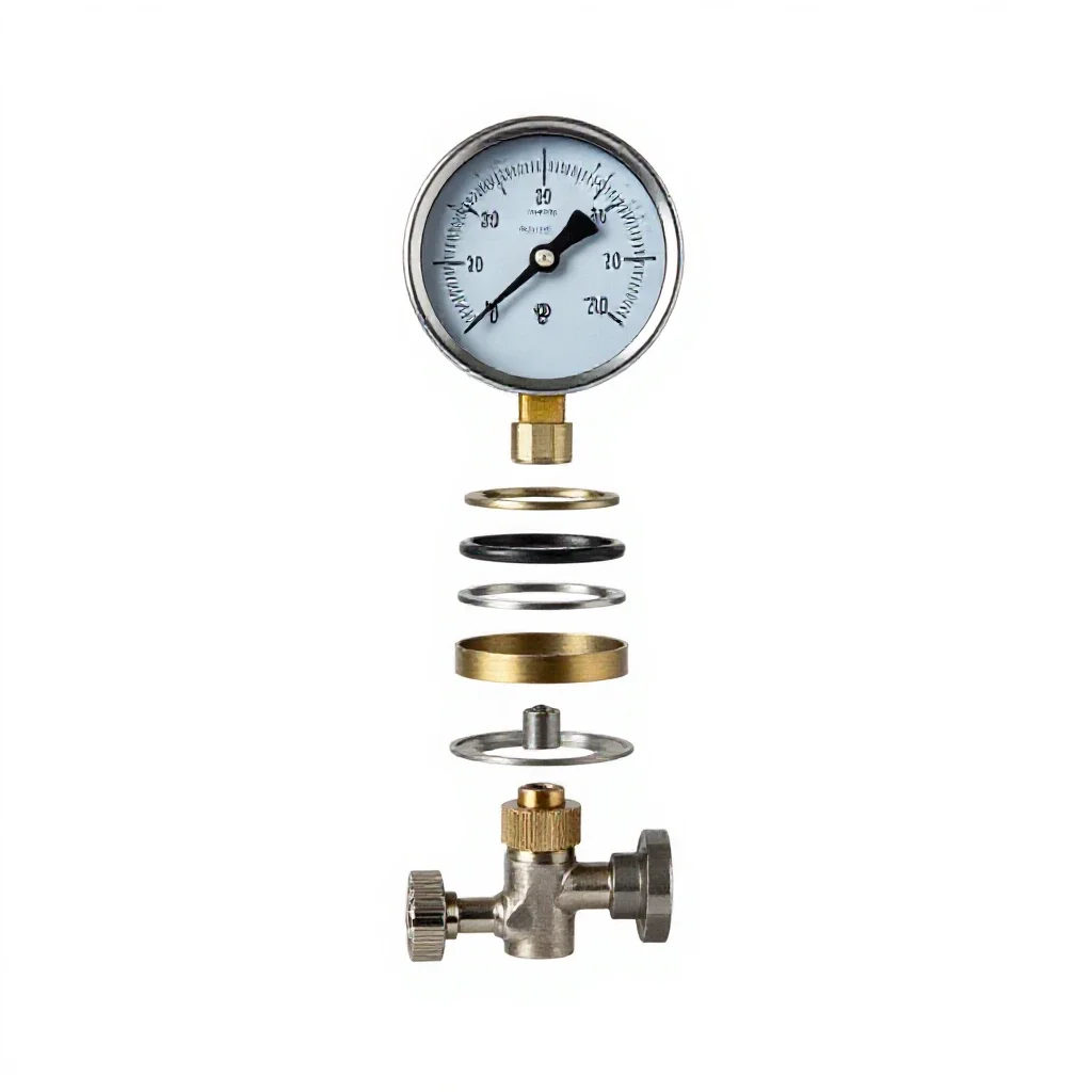 Pressure gauge isolated on a white background