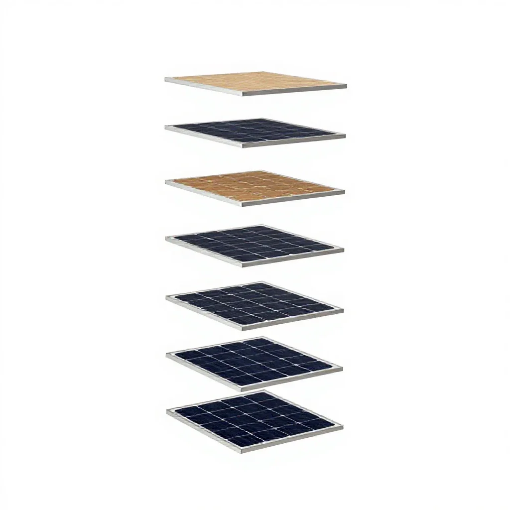 Solar panel array module isolated on a white background