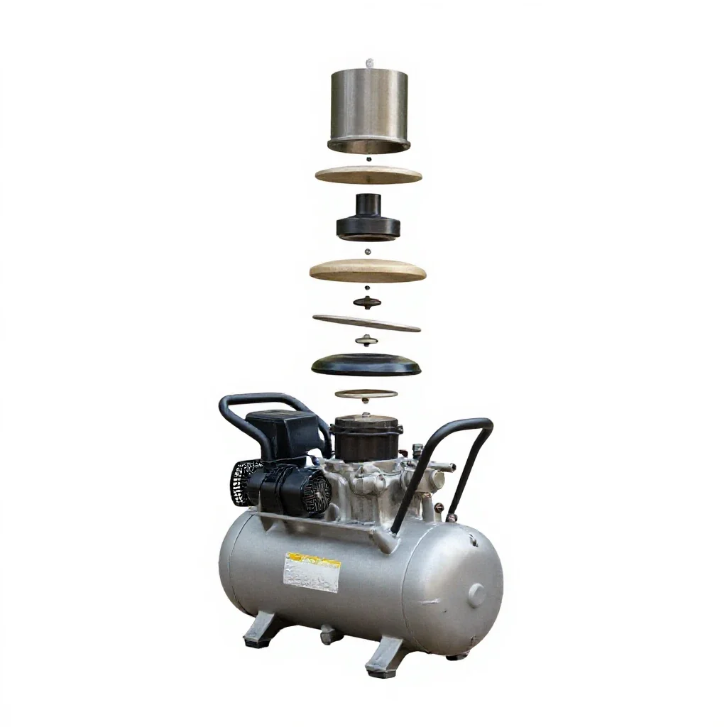 Air compressor isolated on a white background