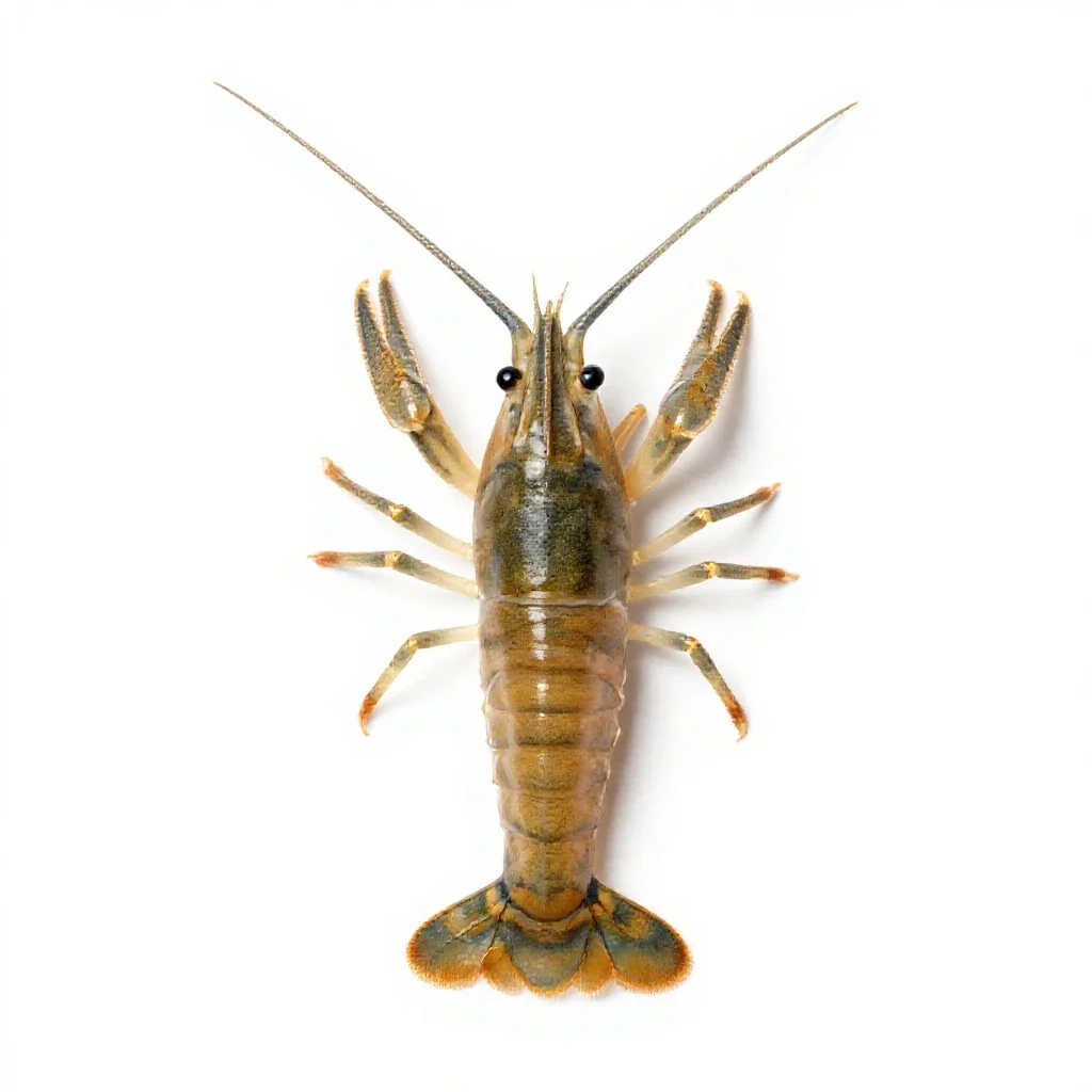 Brine shrimp isolated on a white background