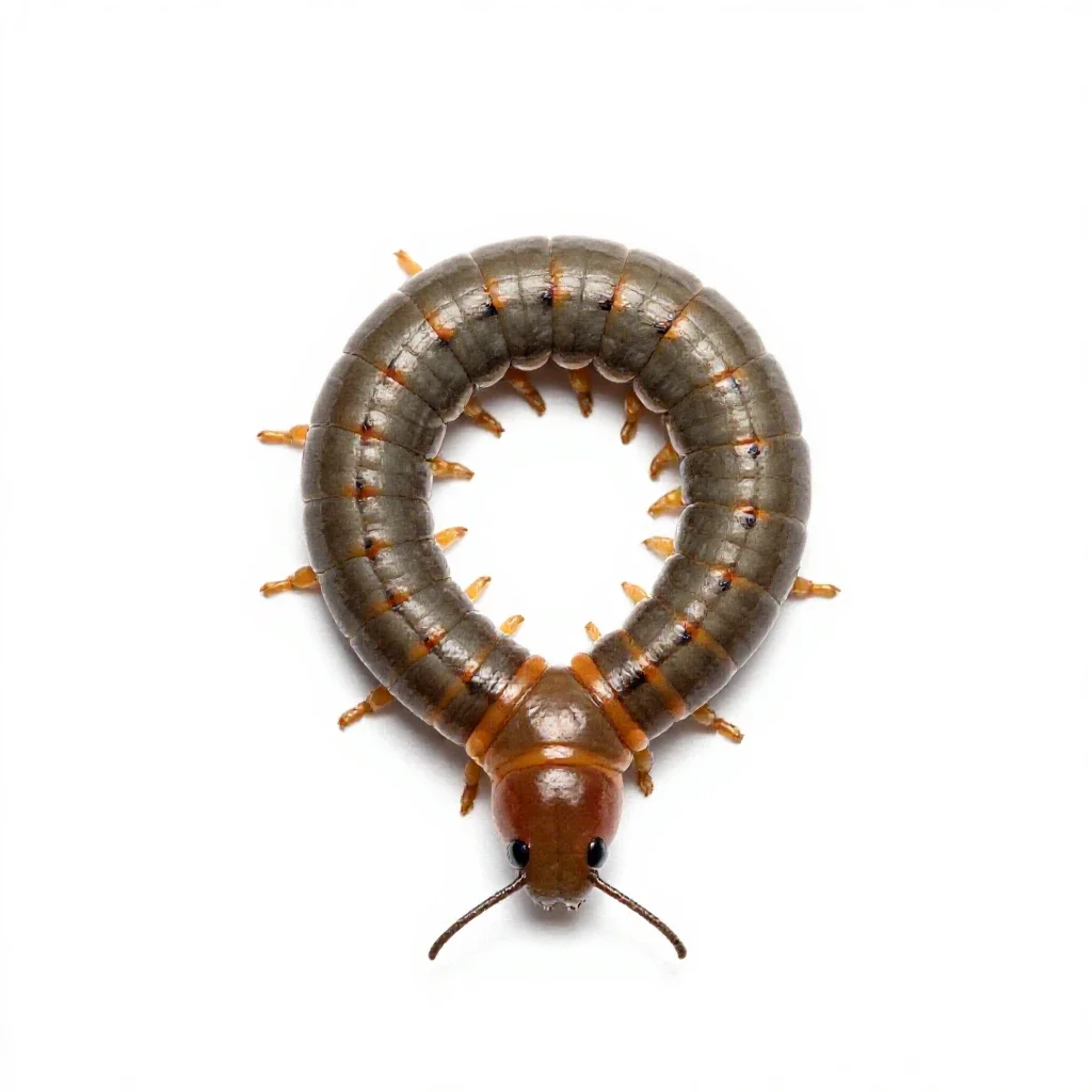 Centipede isolated on a white background