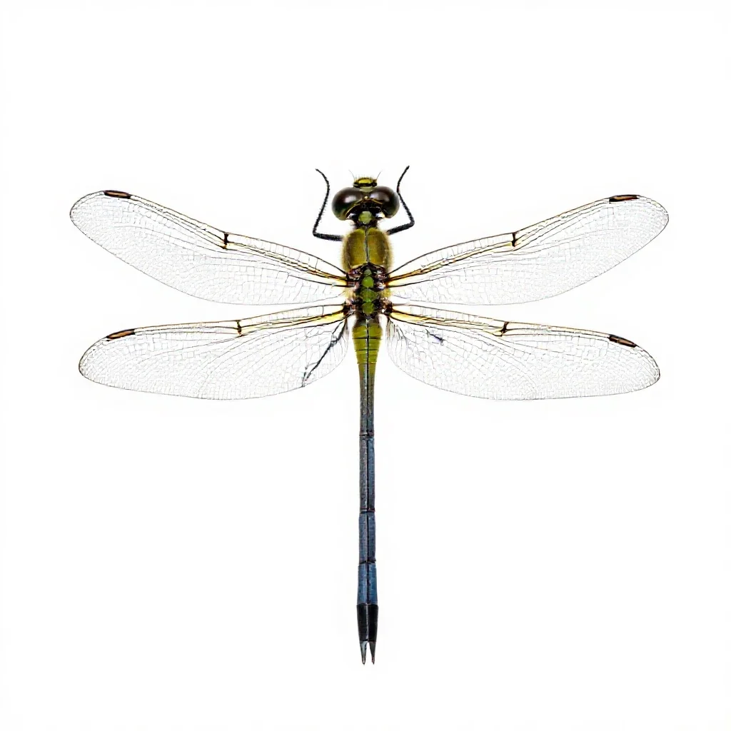 Damselfly isolated on a white background