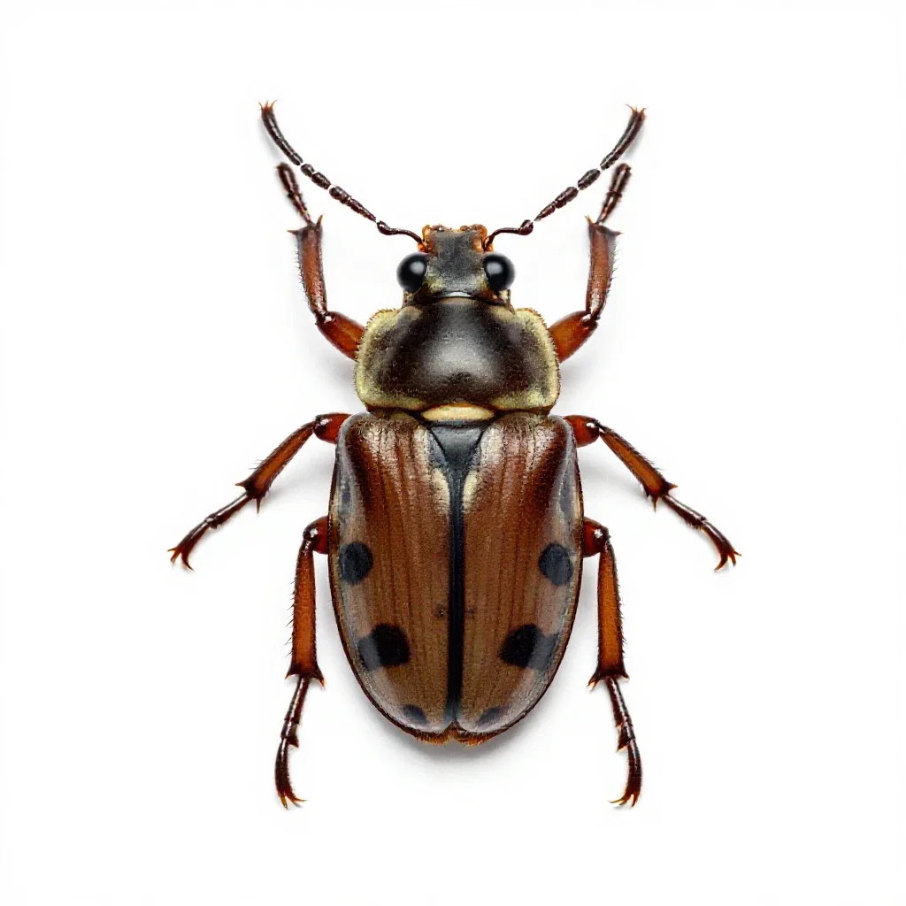 Diving beetle isolated on a white background