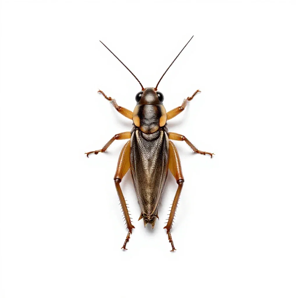 Field cricket isolated on a white background