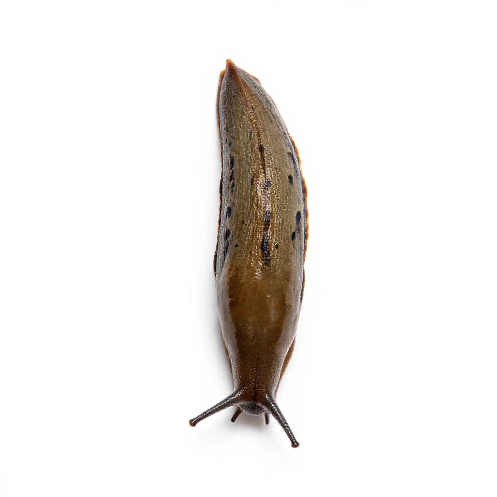 Garden slug isolated on a white background