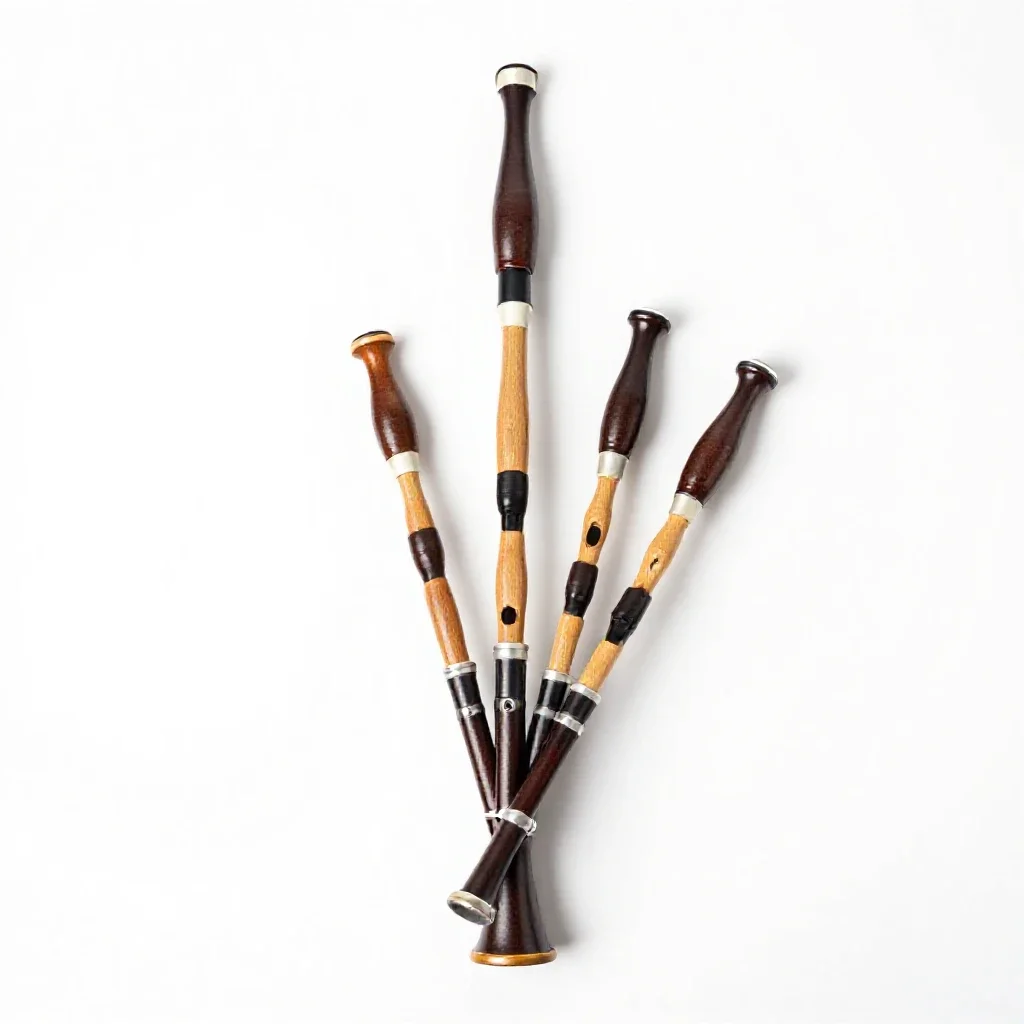 Bagpipe isolated on a white background
