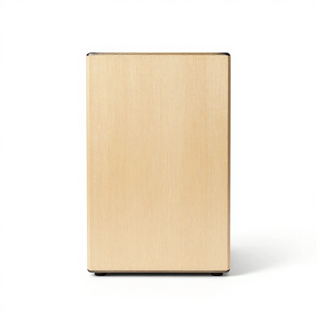 Cajon box drum isolated on a white background
