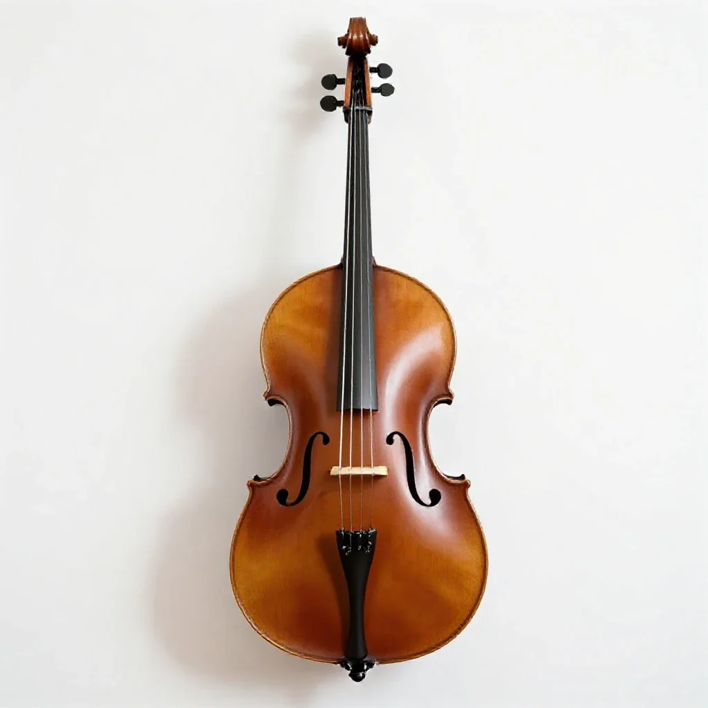 Double bass isolated on a white background