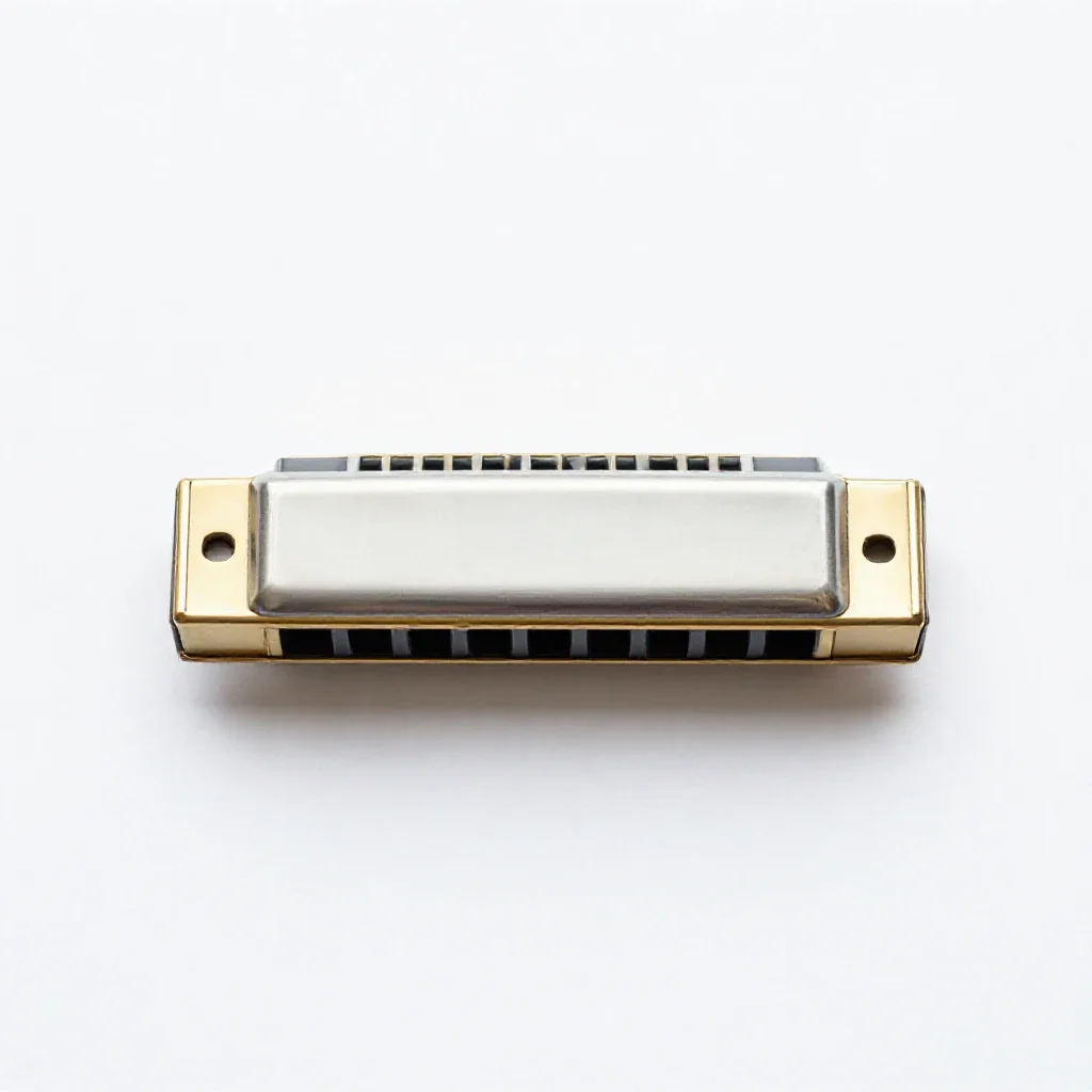 Harmonica isolated on a white background