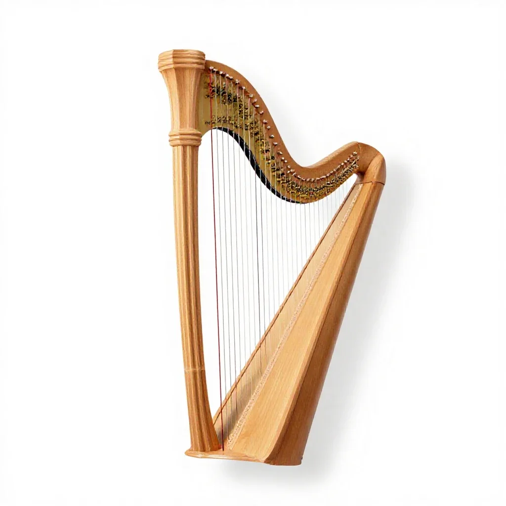 Harp isolated on a white background