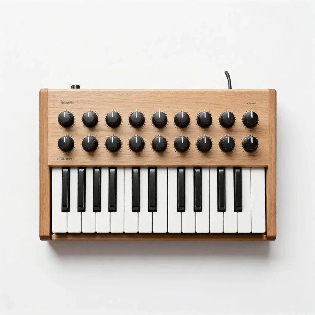 Modular synthesizer isolated on a white background