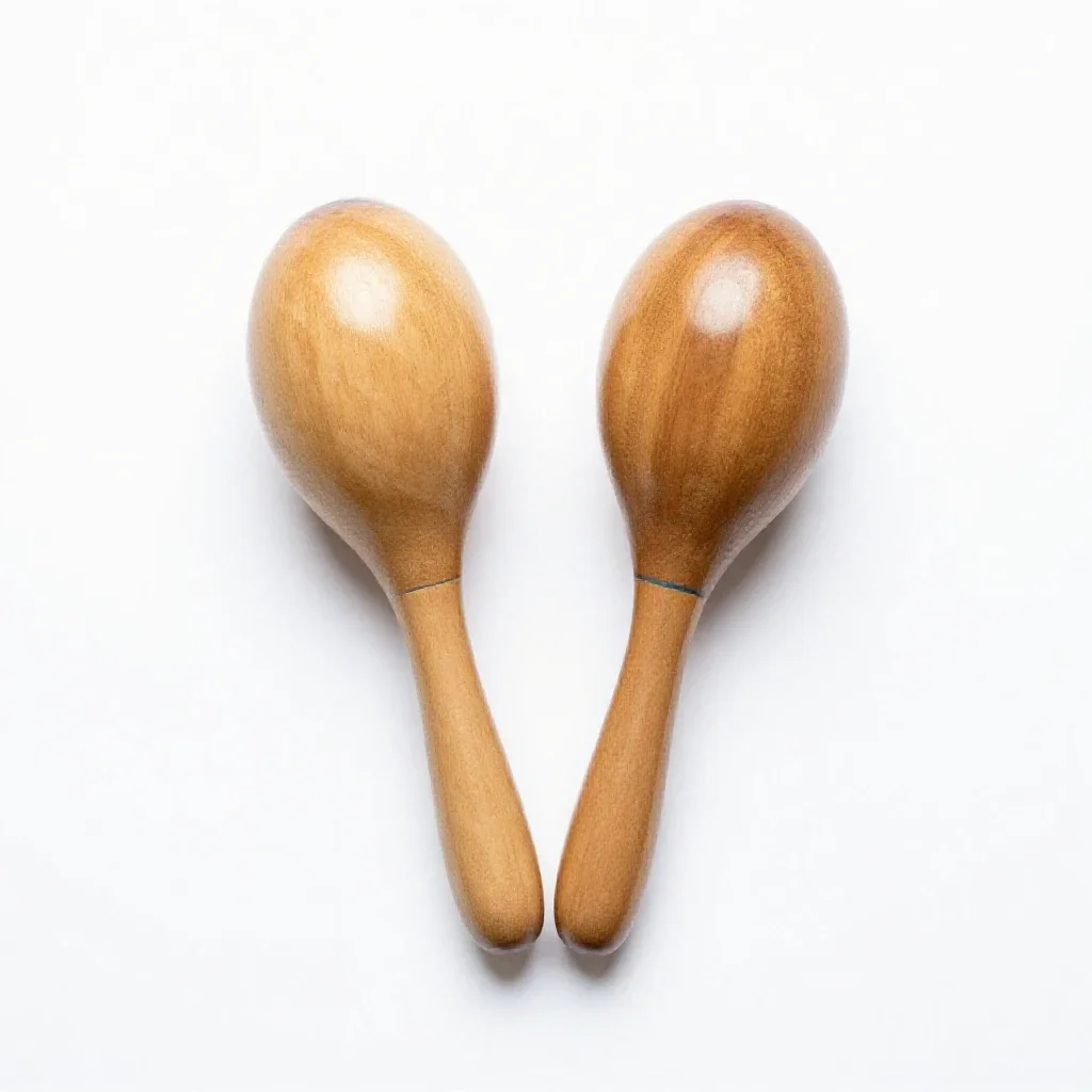 Pair of maracas isolated on a white background