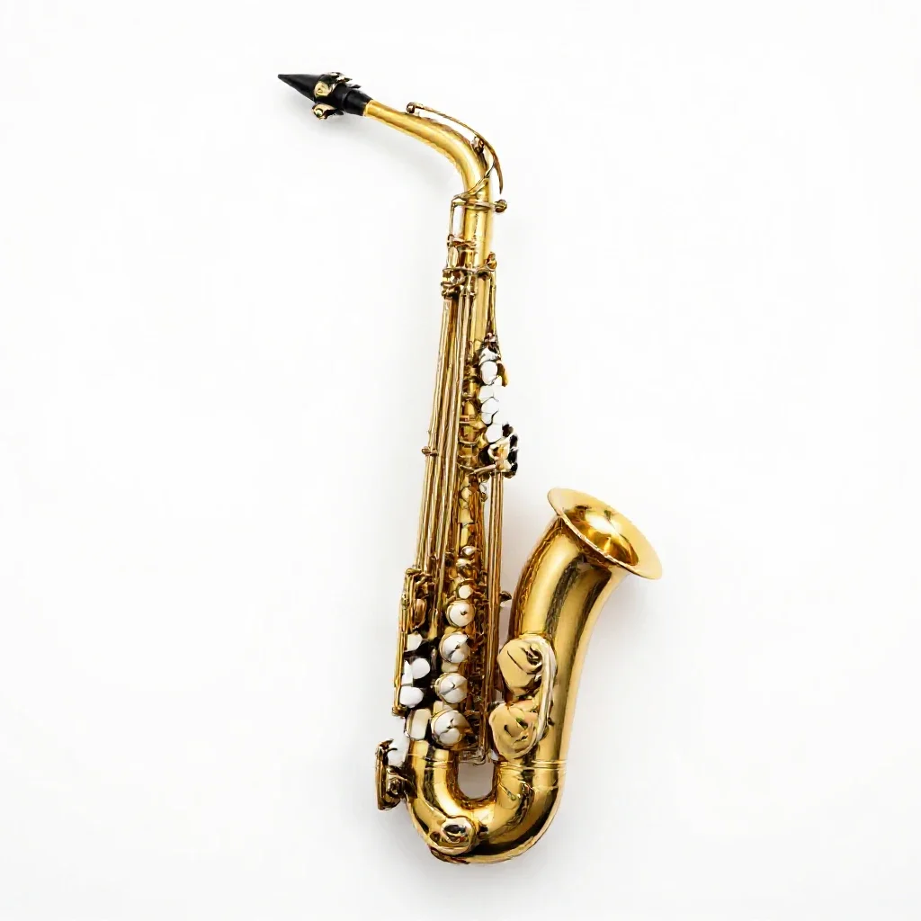 Saxophone isolated on a white background