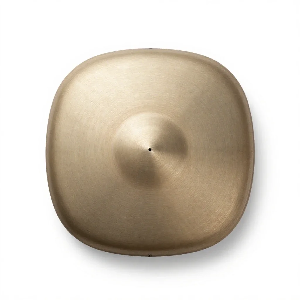 Steel tongue drum isolated on a white background