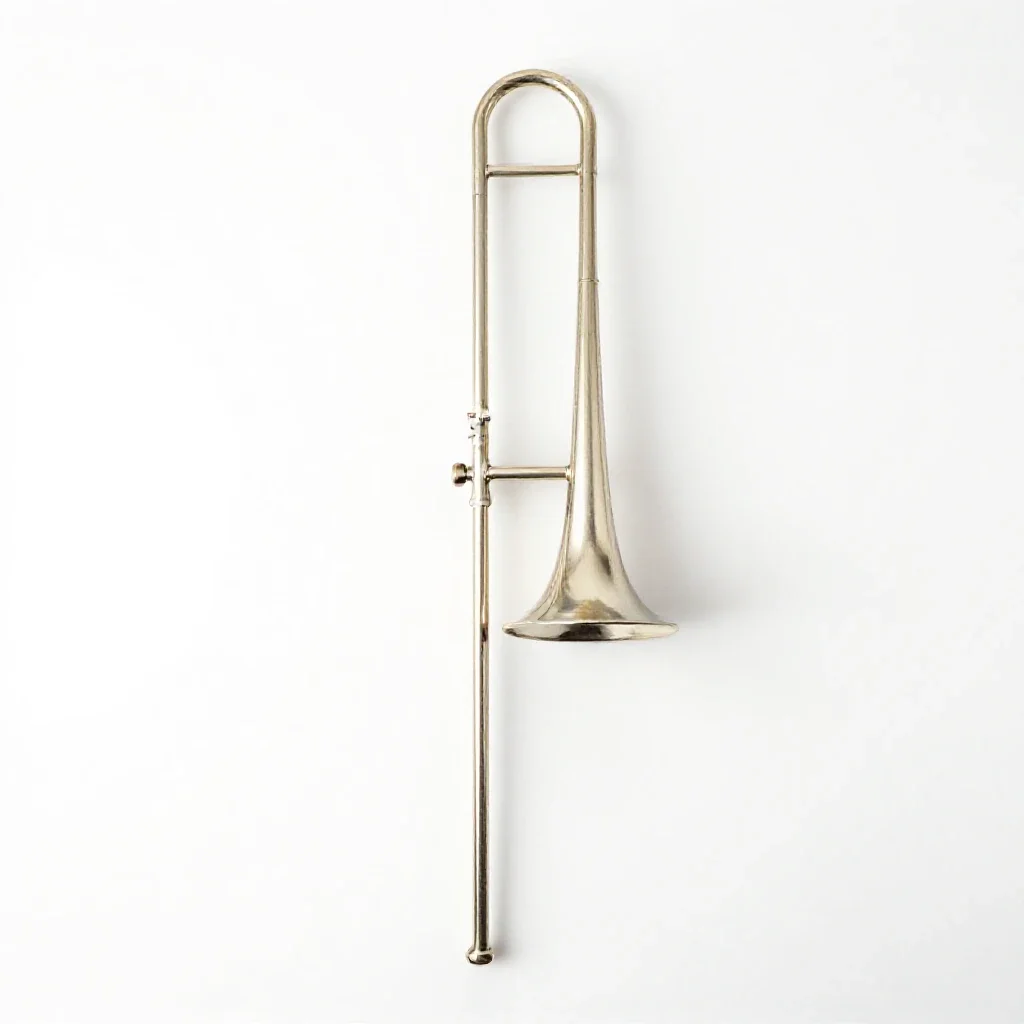 Trombone isolated on a white background