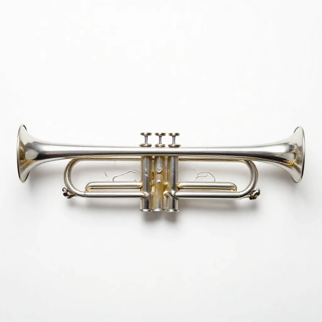 Trumpet isolated on a white background