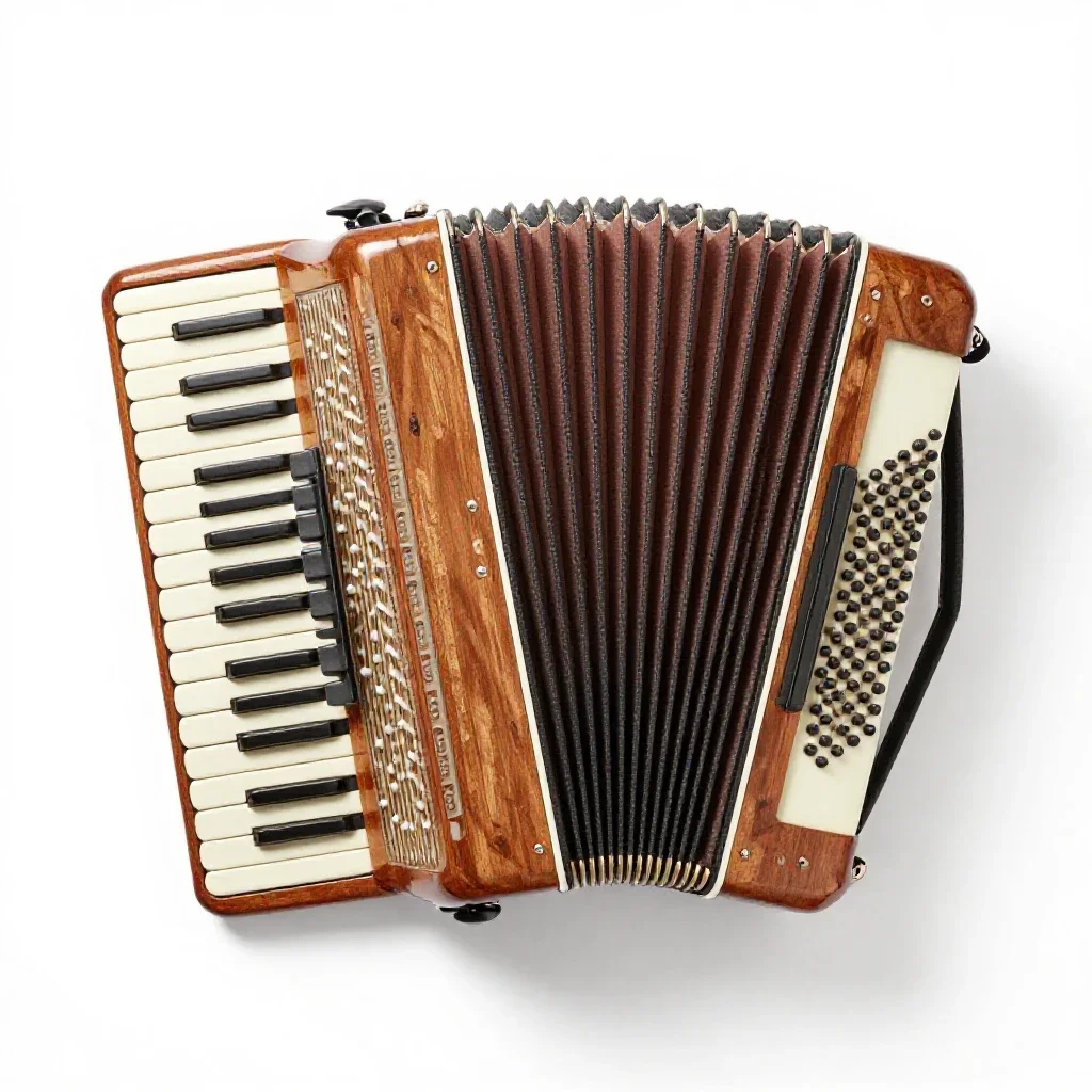 Accordion isolated on a white background