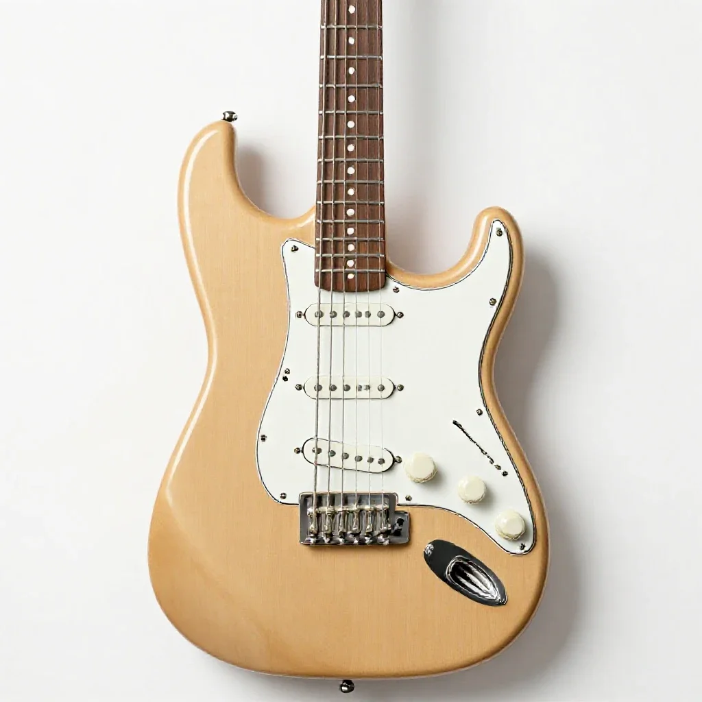 Electric guitar isolated on a white background