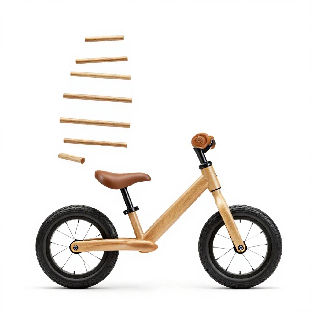Balance bike isolated on a white background