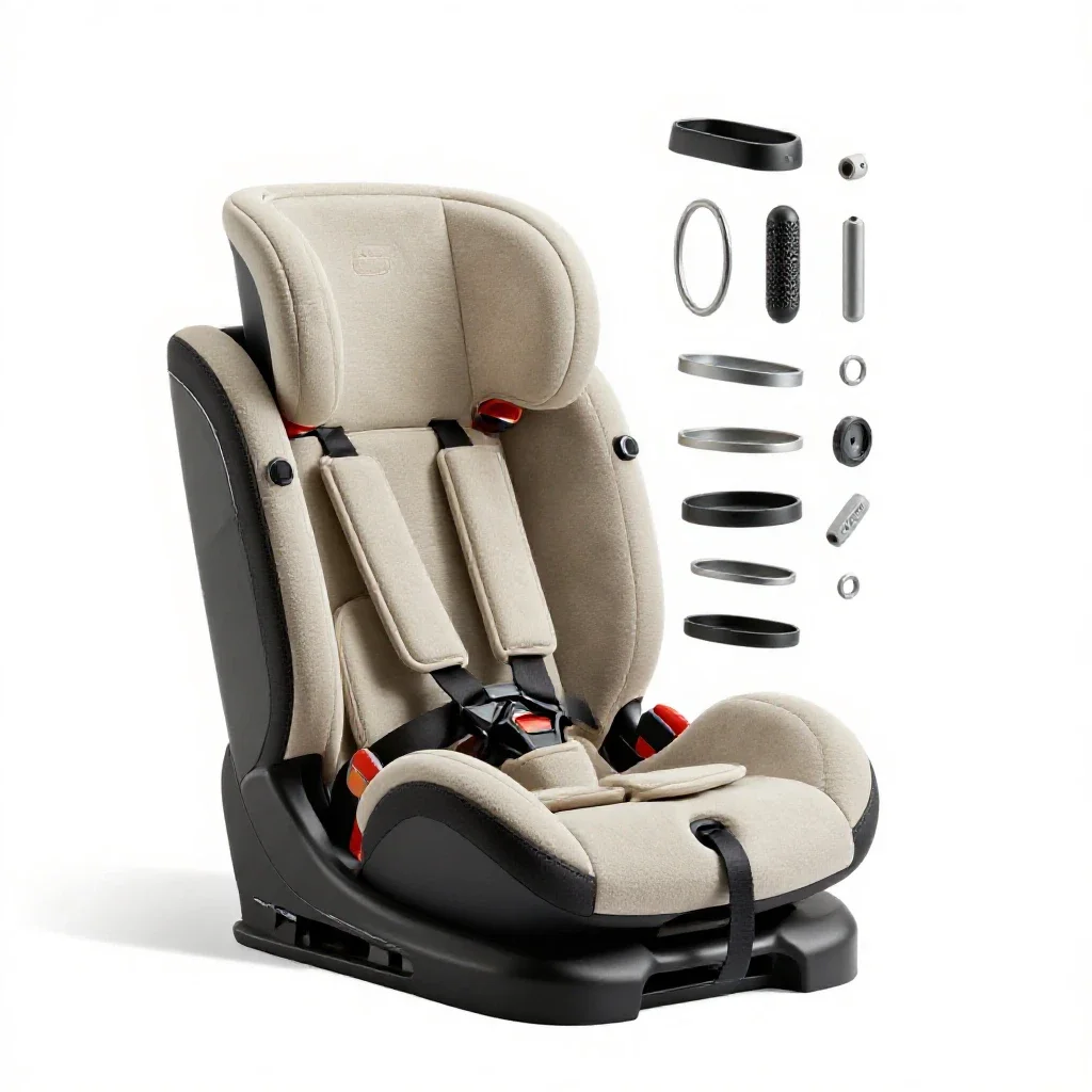 Car seat isolated on a white background