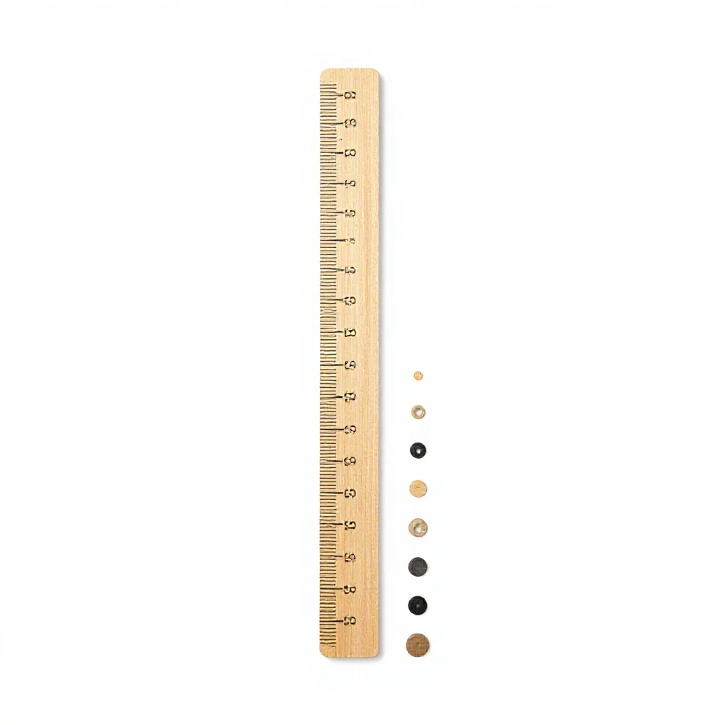 Growth chart ruler isolated on a white background