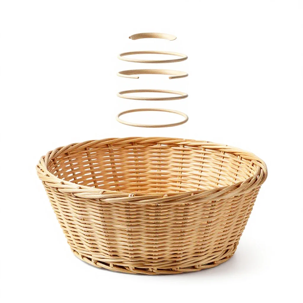 Moses basket isolated on a white background