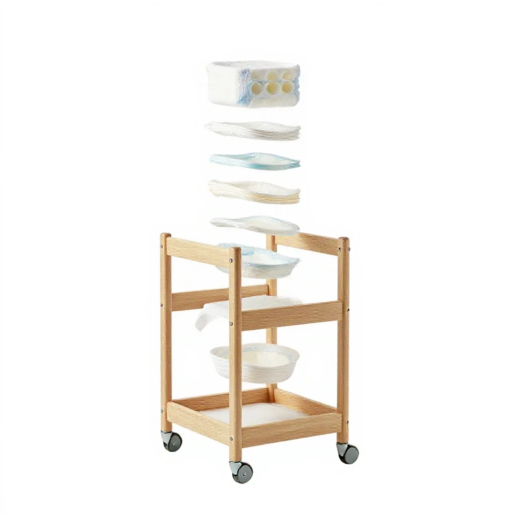 Nappy caddy isolated on a white background
