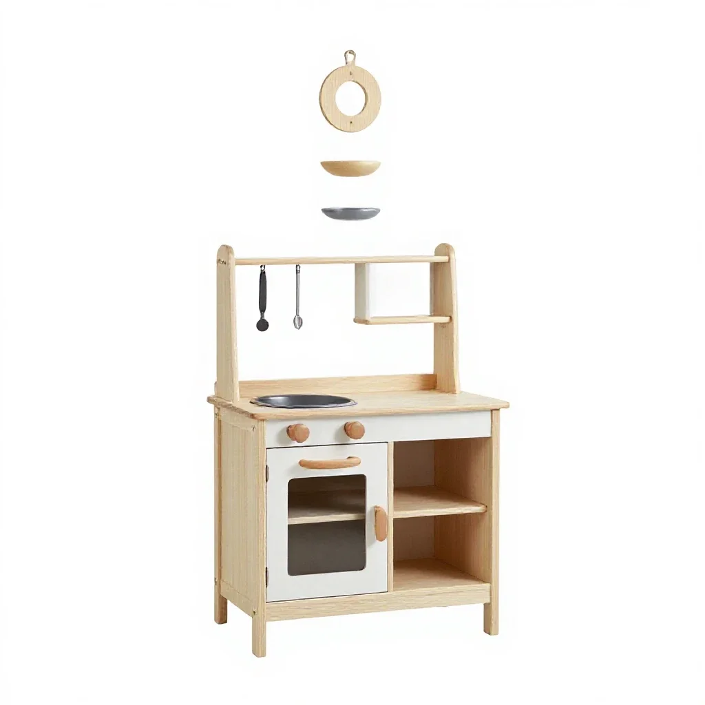 Play kitchen isolated on a white background