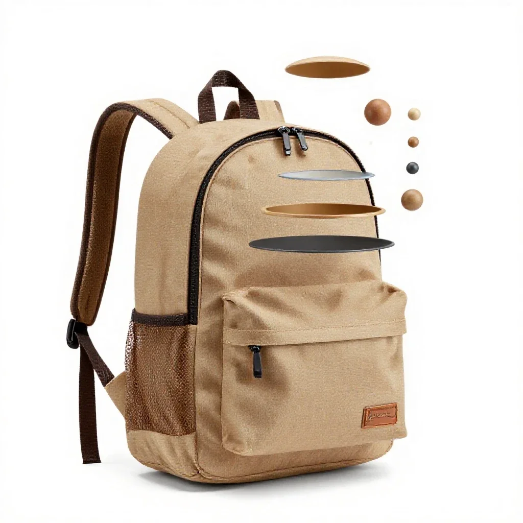 School backpack isolated on a white background
