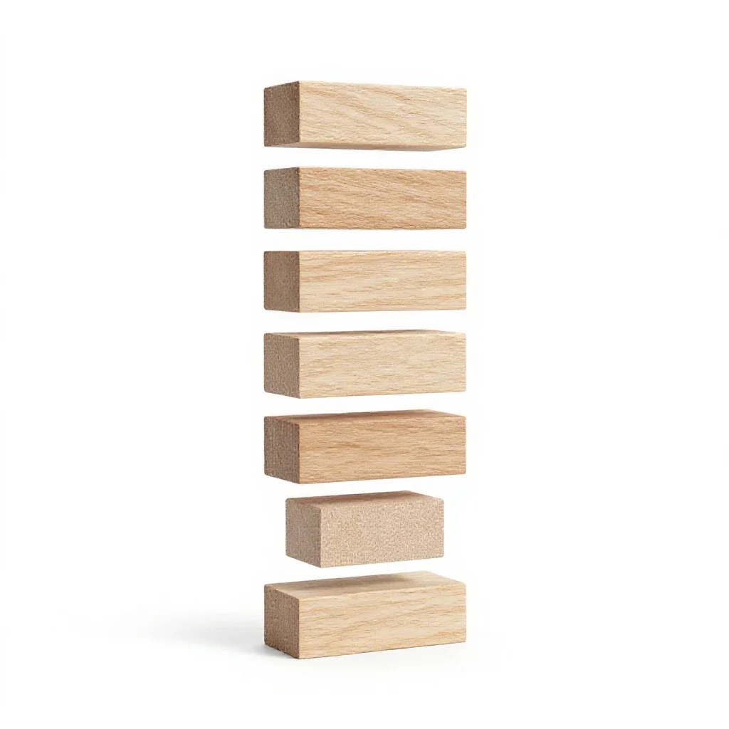 Soft building block set isolated on a white background