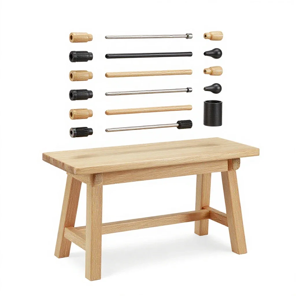 Toy tool bench isolated on a white background