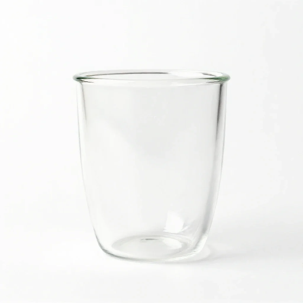 Double-walled glass tumbler isolated on a white background